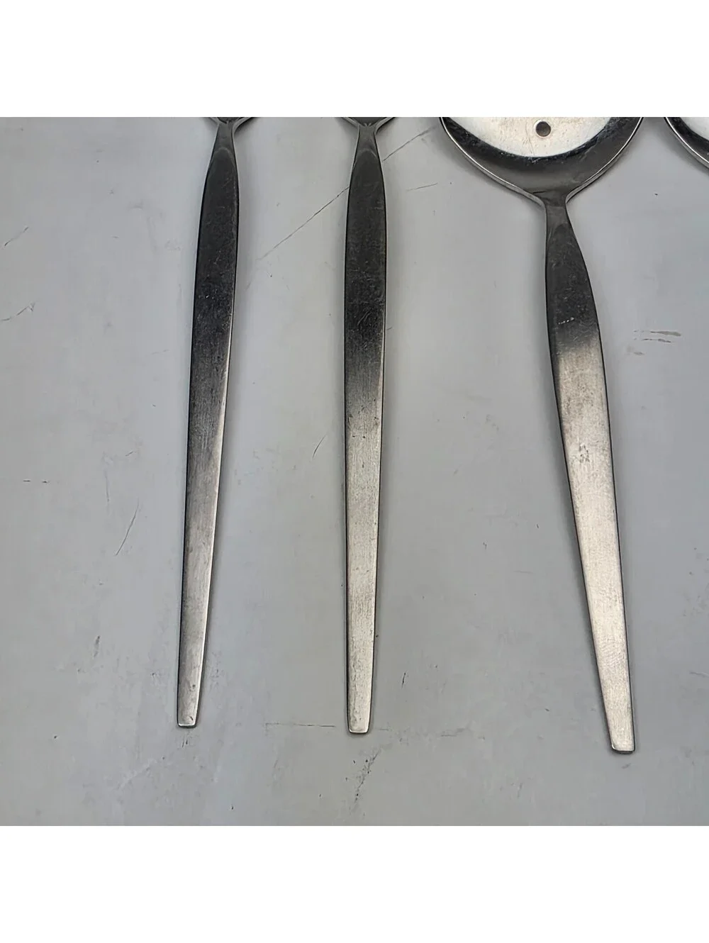 Oneida Community Frostfire StainlessFlatware cocktail Forks Slotted Spoons Ladle
